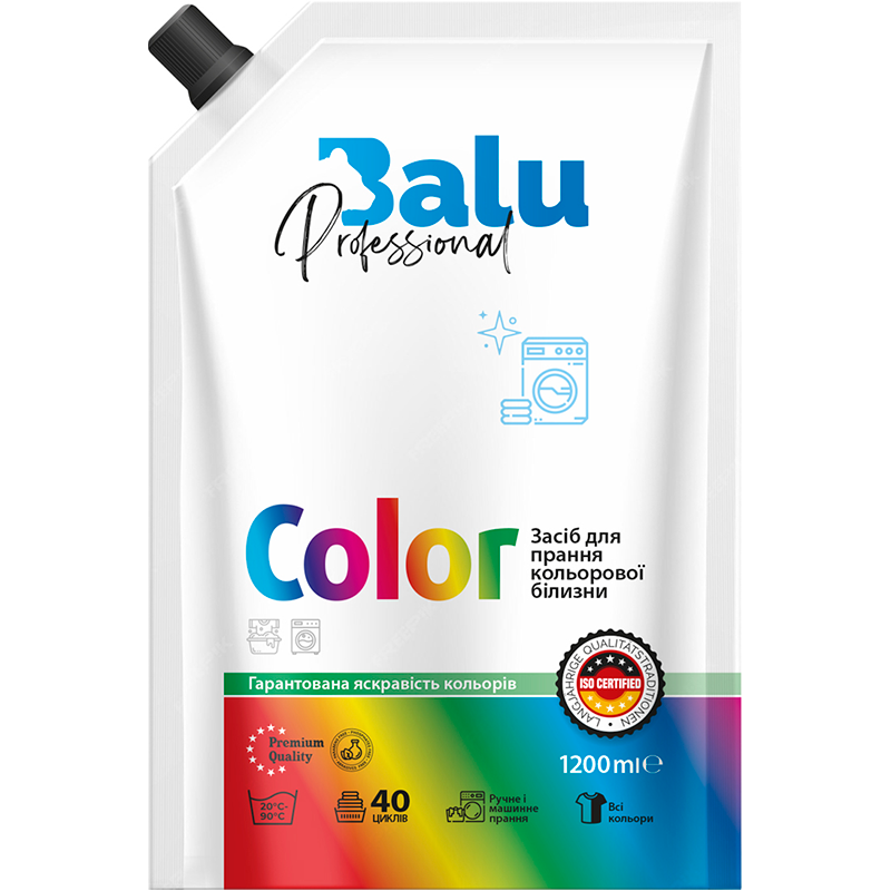 Засіб для прання кольорових речей BALU® «Balu Color» 1200 мл, Дой-пак